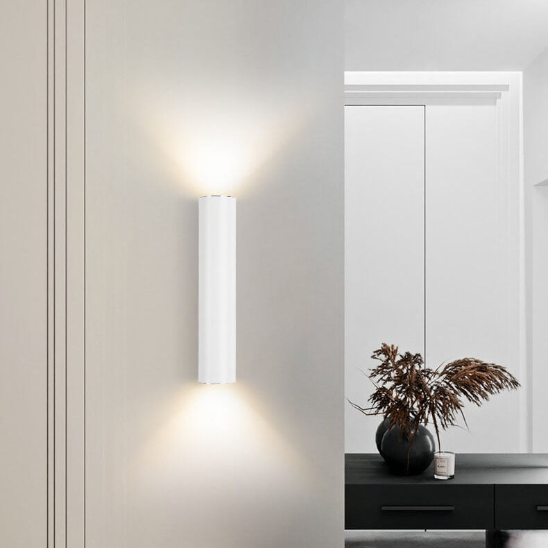 Aluminum Cylindrical 2-Light Wall Lamp