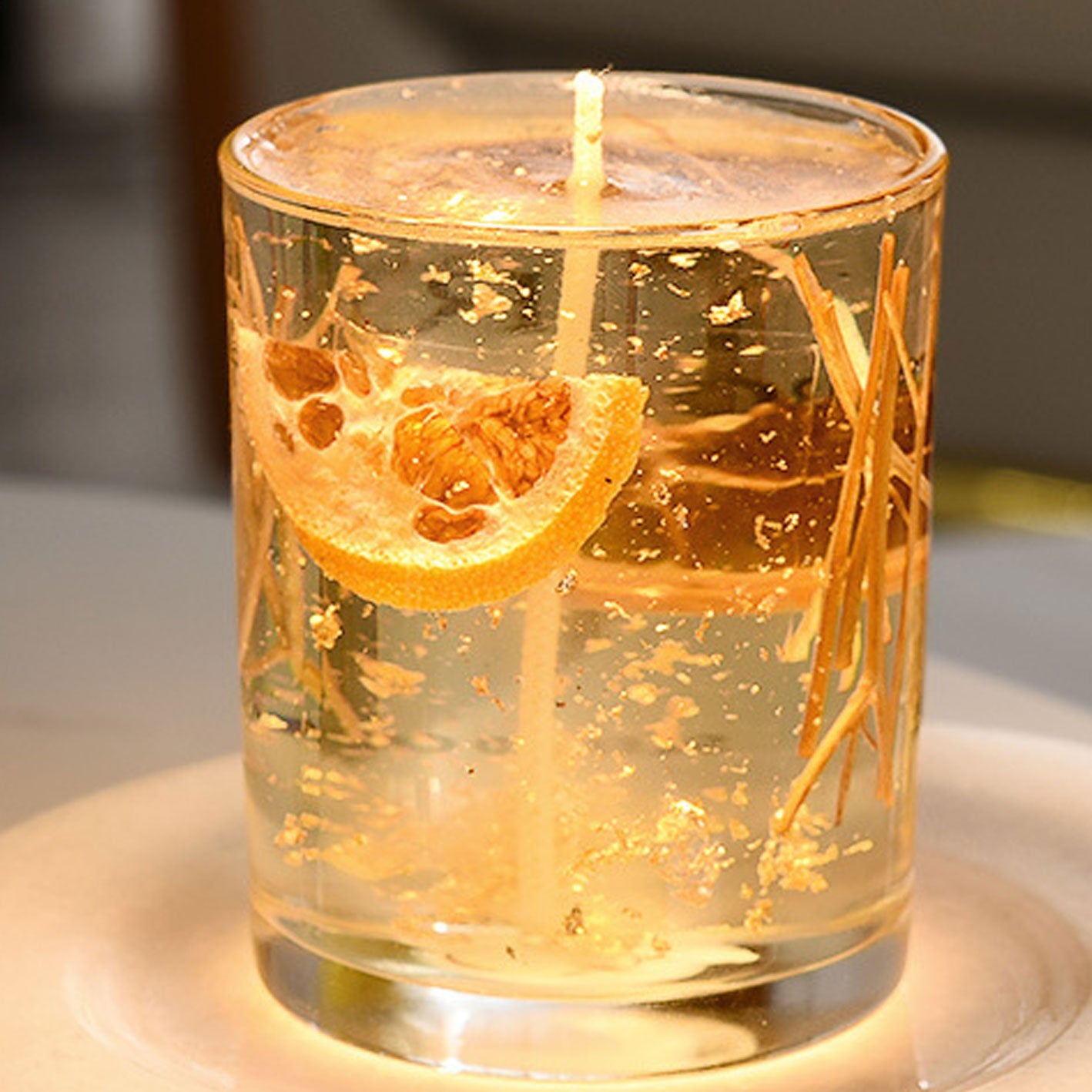 Log Glass Dome Melting 2-Light Table Lamp
