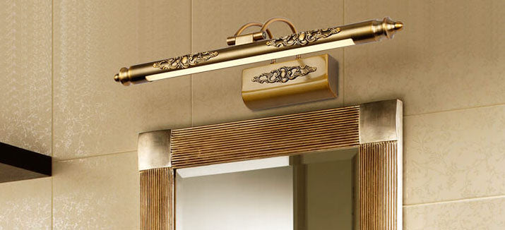 Carved Mirror Front Wall Lamp