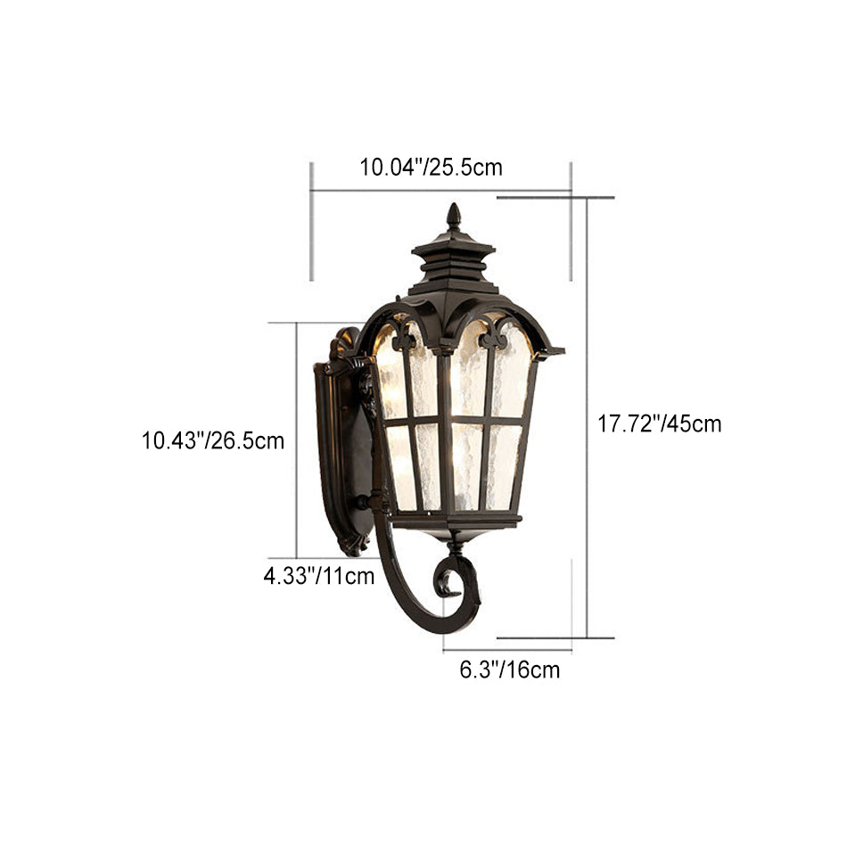 Aluminum Glass Cylinder Ripple Outdoor Light