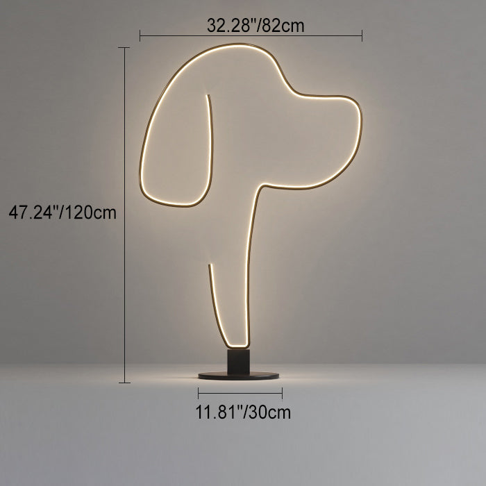 Iron Aluminum Acrylic Cat Floor Lamp