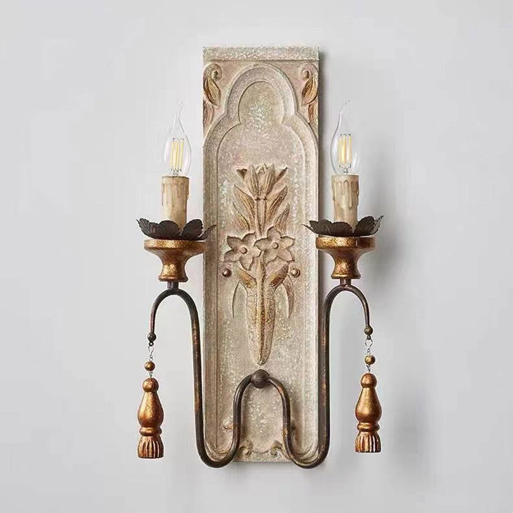 Country Plastic 2-Light Wall Lamp