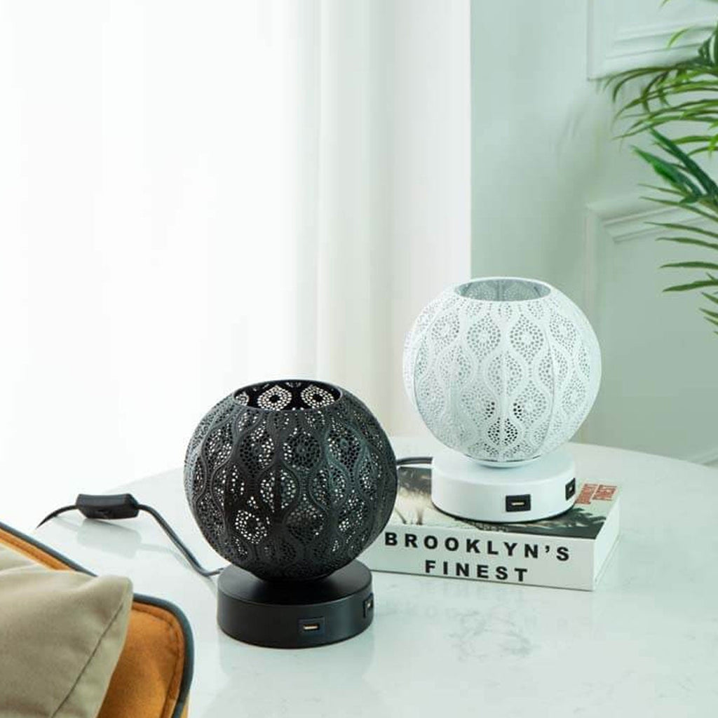 Spherical Metal Projection Decorative Table Lamp