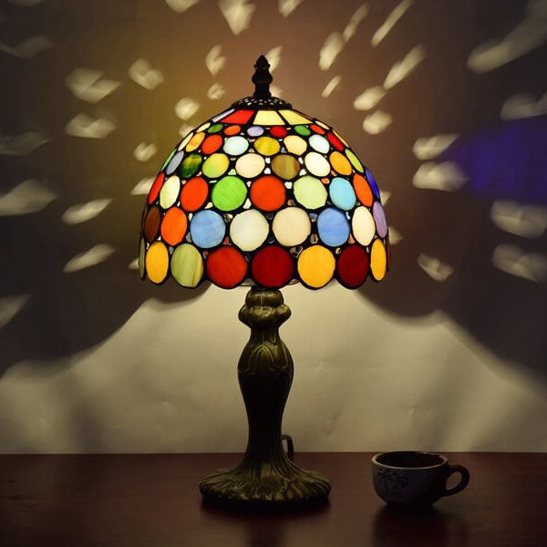 Style Stained Dot Glass Table Lamp