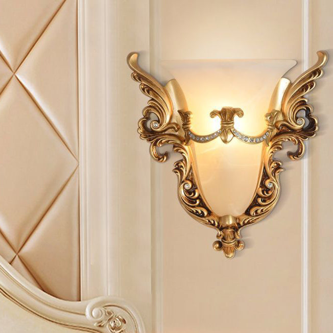 Flared Carving Resin Wall Lamp