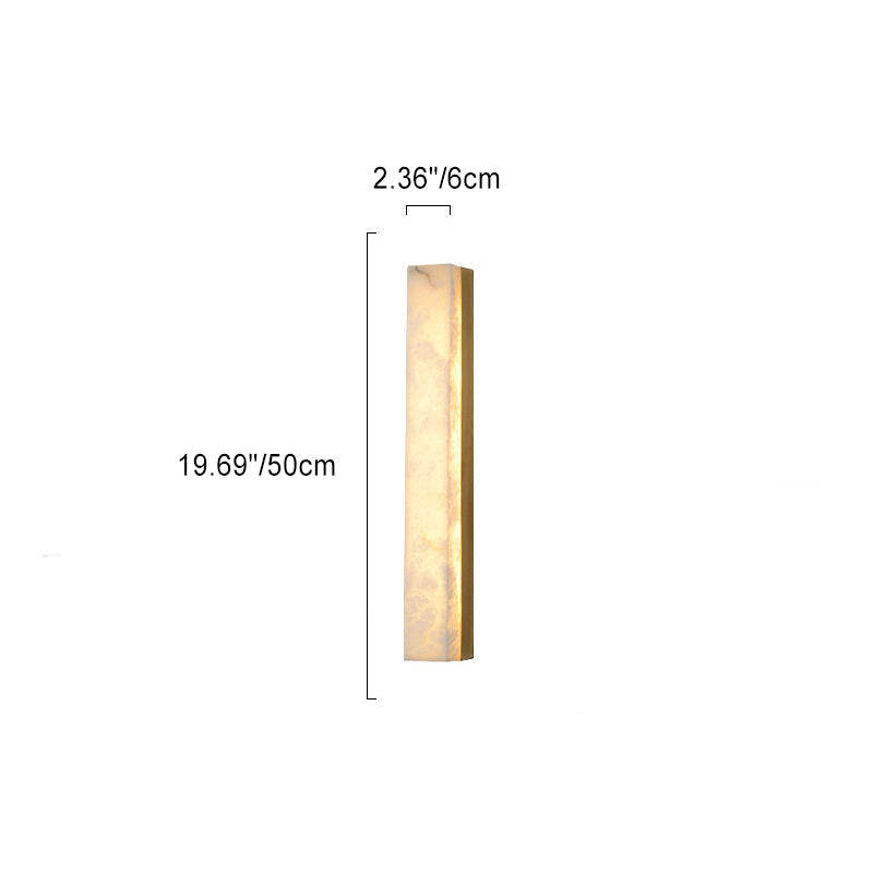 Strip Copper Marble Living Wall Lamp
