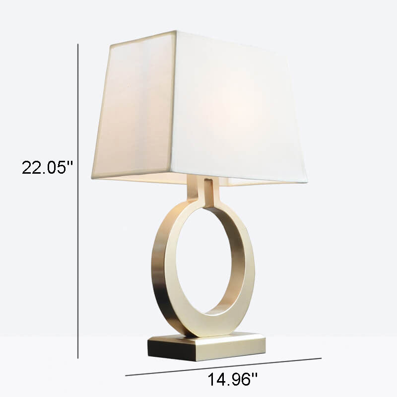 Fabric Golden Ring Table Lamp