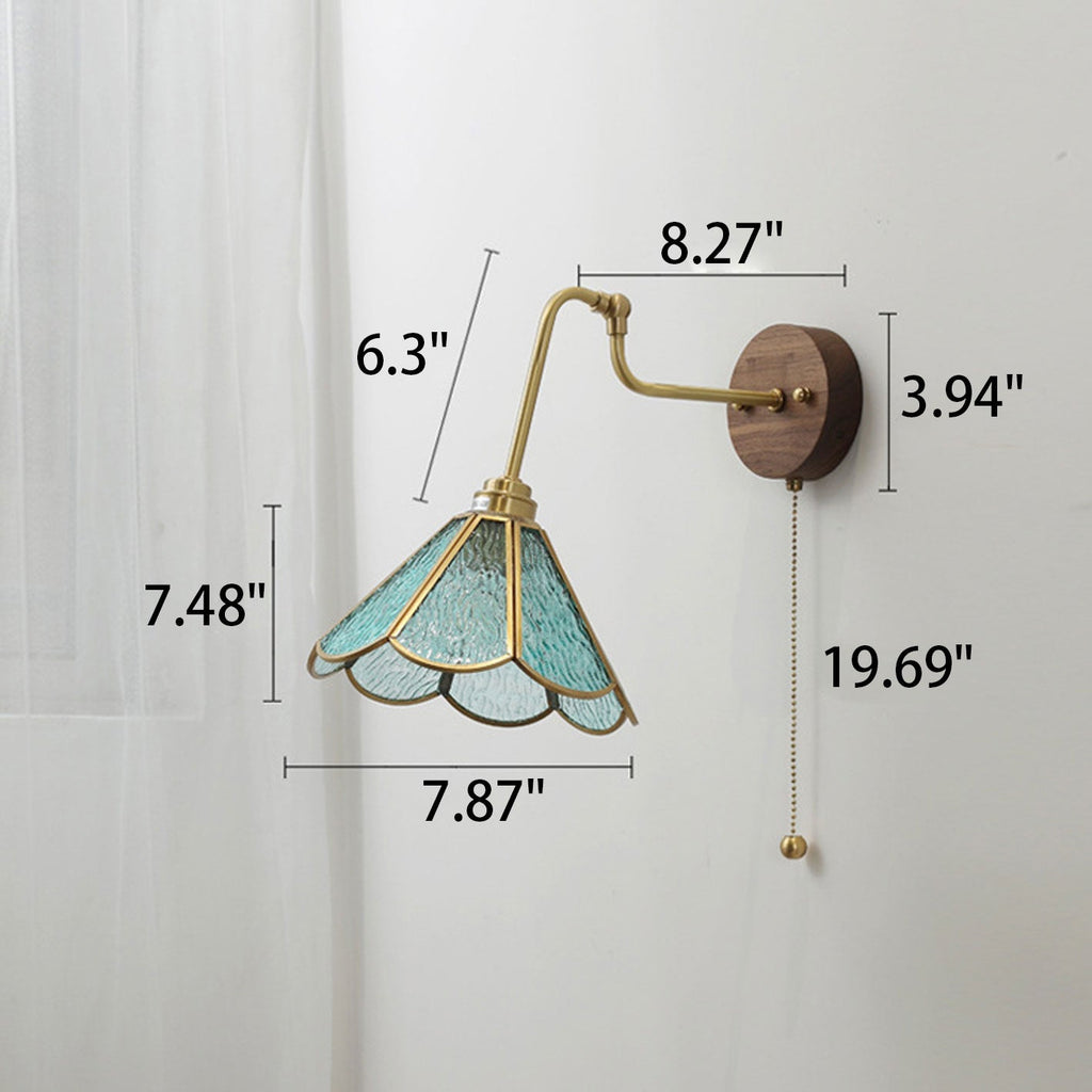 Brass Glass Switch Wall Lamp
