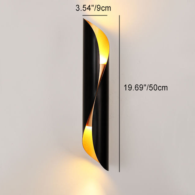 Strip Spiral Iron Hallway 2-Light Wall Lamp