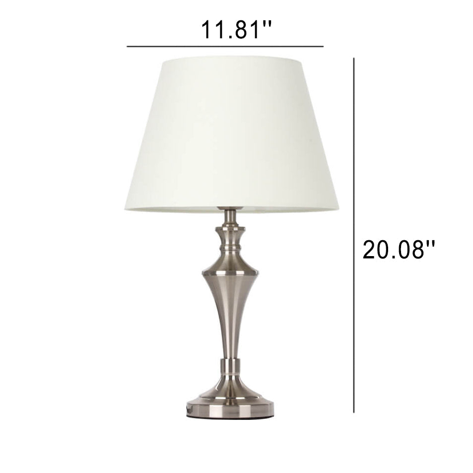 Beige Fabric Table Lamp