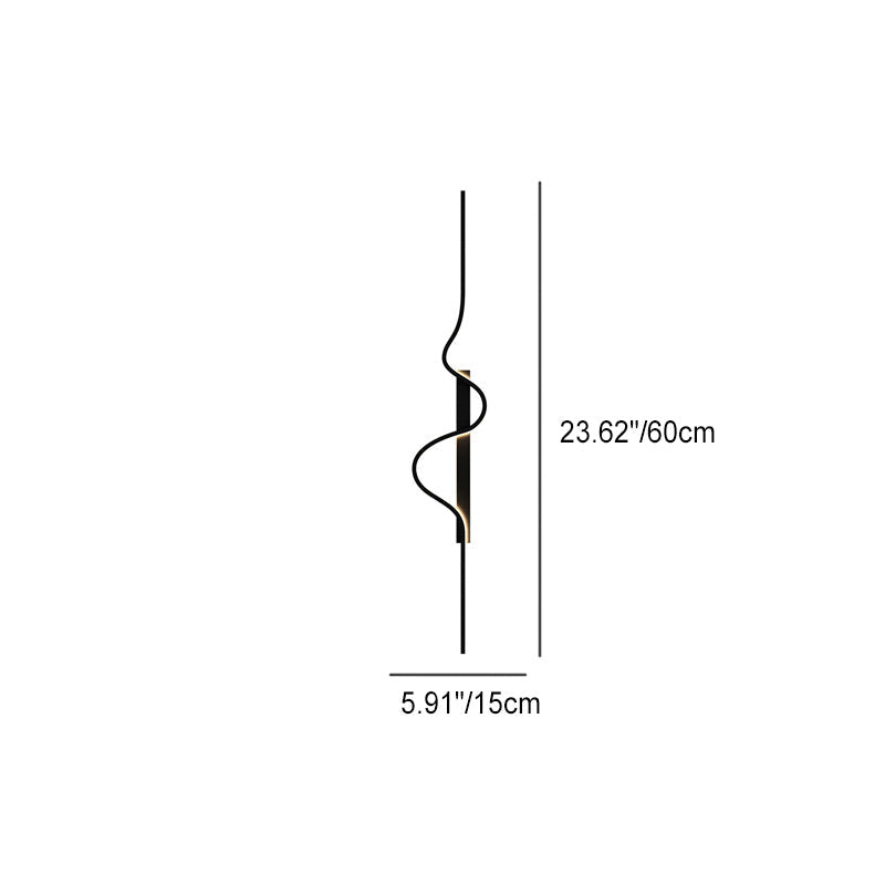 Long Wave Design Aluminum Wall Lamp