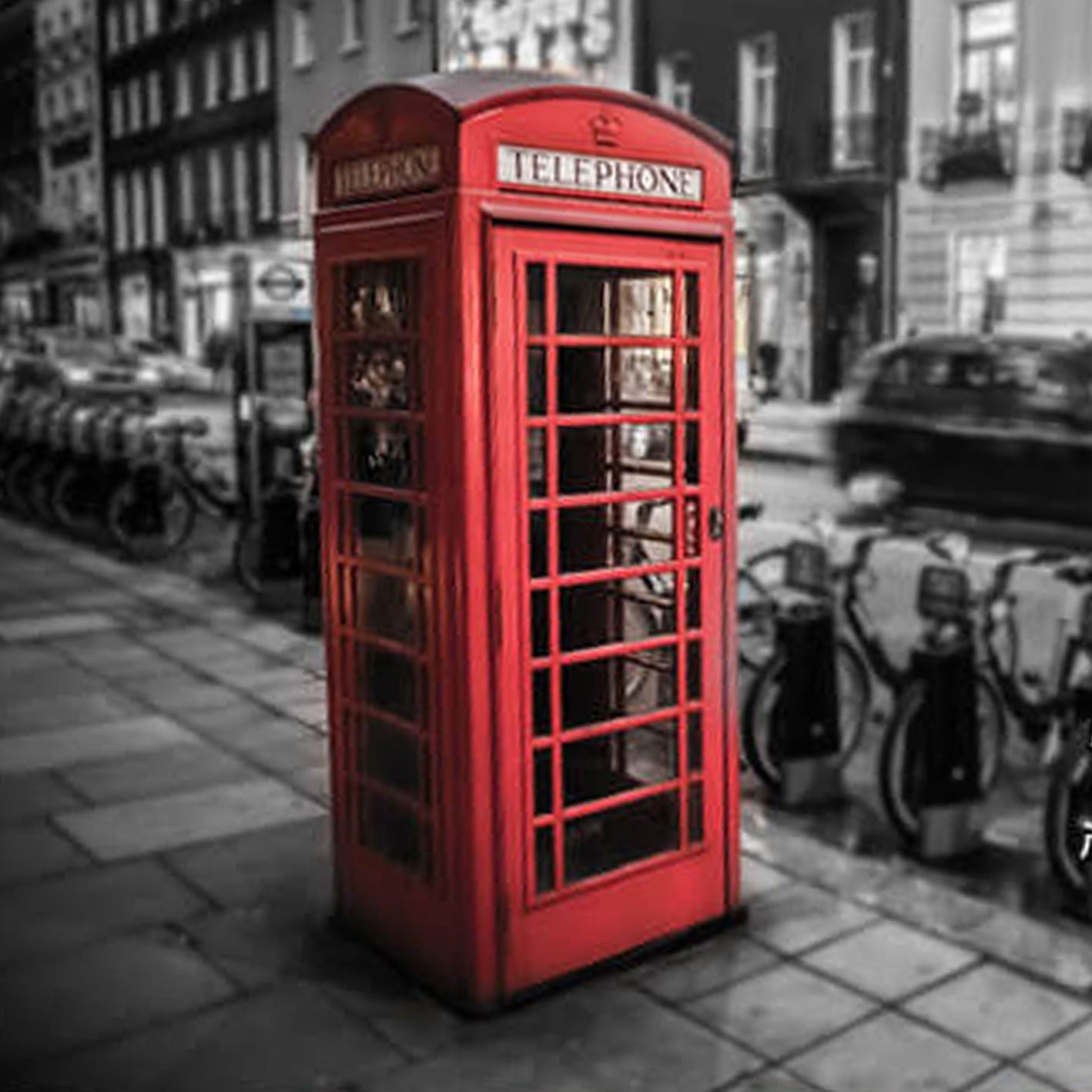 Touch British Phone Booth Table Lamp