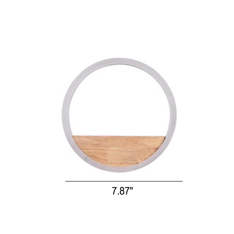Solid Wood Acrylic Storage Wall Lamp