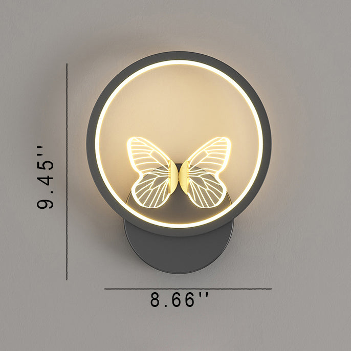 Iron Butterfly Bedroom Wall Lamp