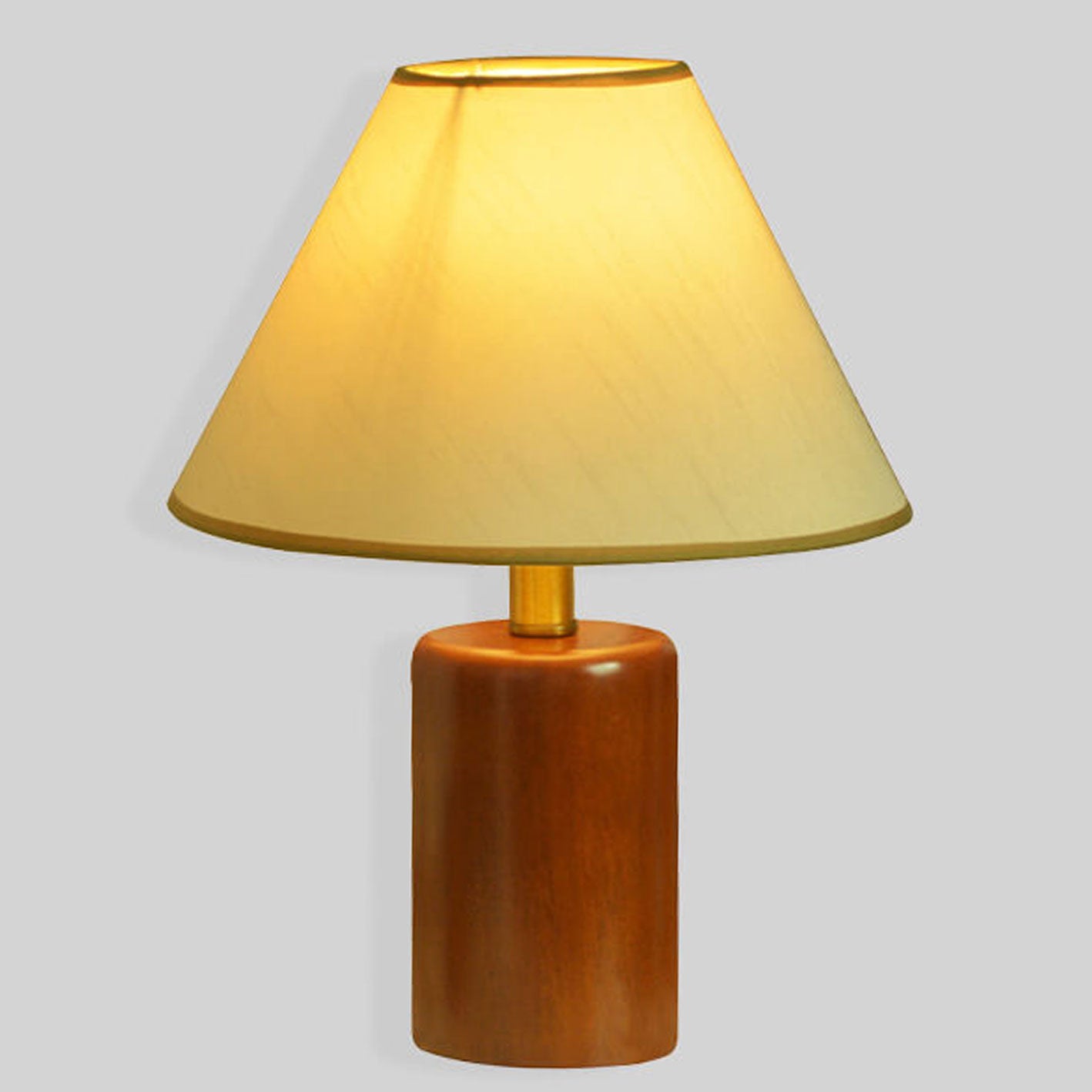 Pleated Cone Fabric Wooden Table Lamp