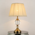 Fabric Lampshade Crystal Decorative Table Lamp
