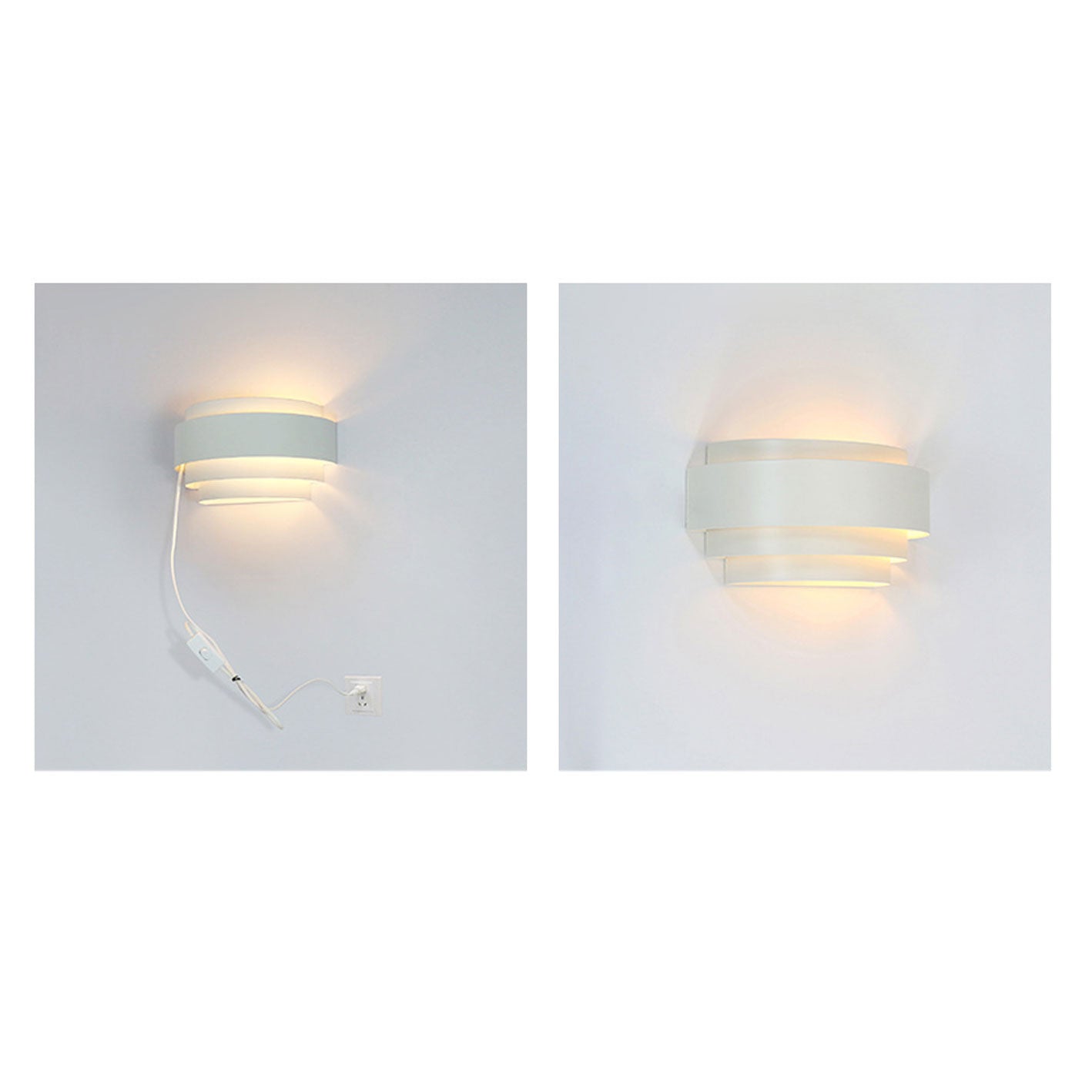 Solid Color Half-circle Iron Wall Lamp
