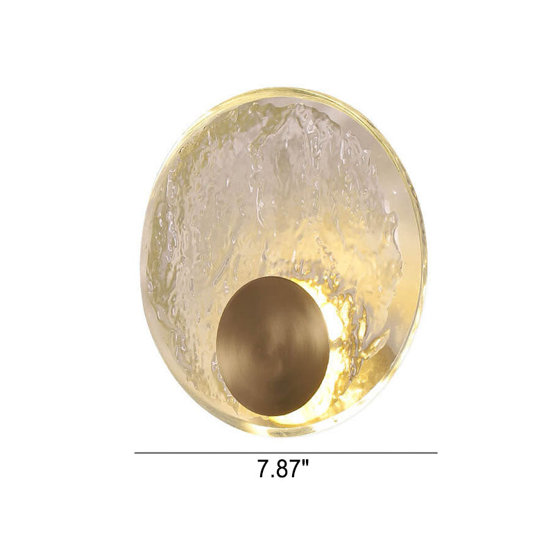 Ice Cracked Glass Copper Wall Lamp