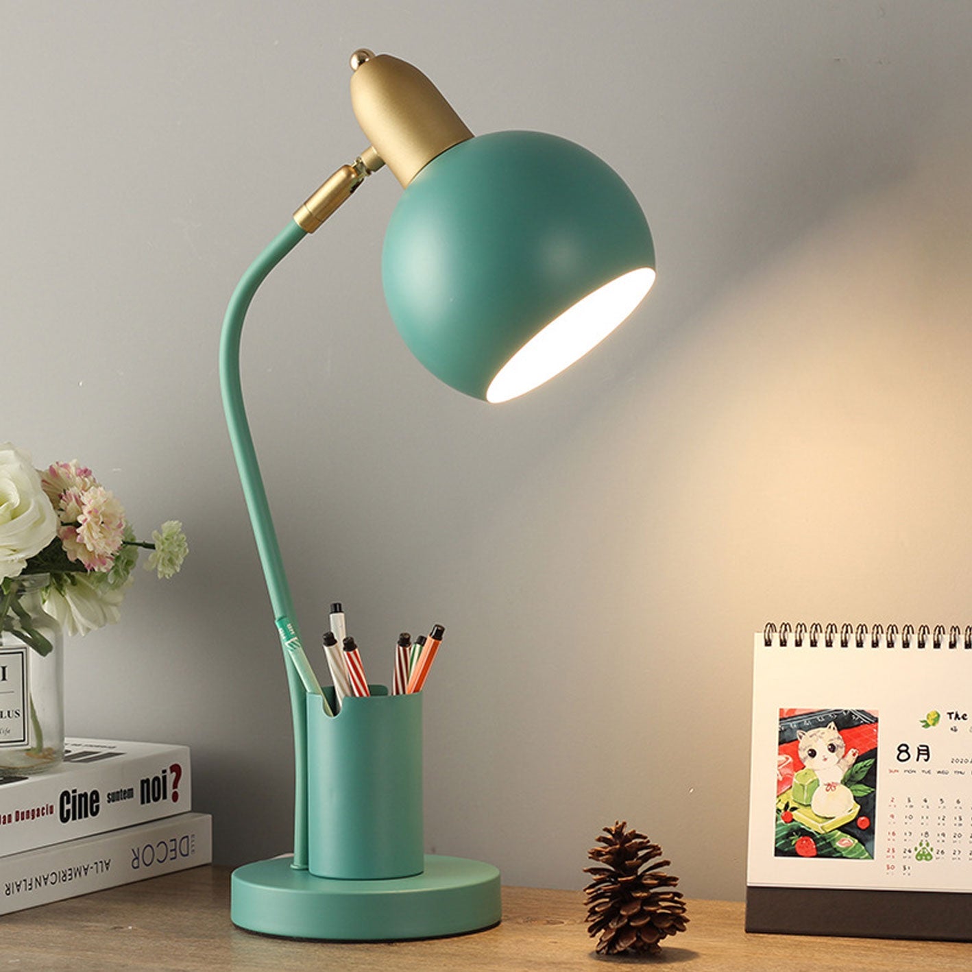 Solid Color Student Pen Table Lamp