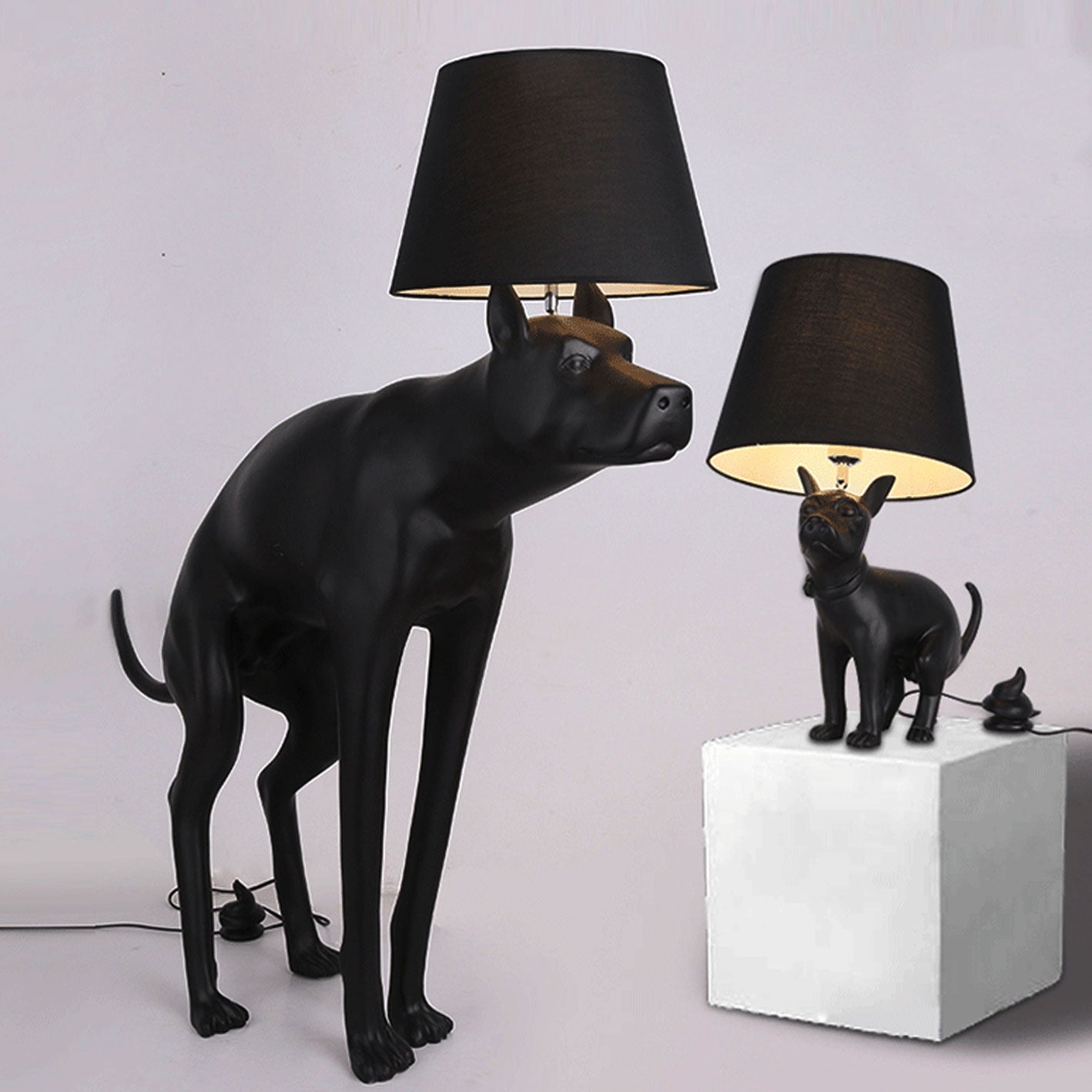 Dog Resin Table Lamp