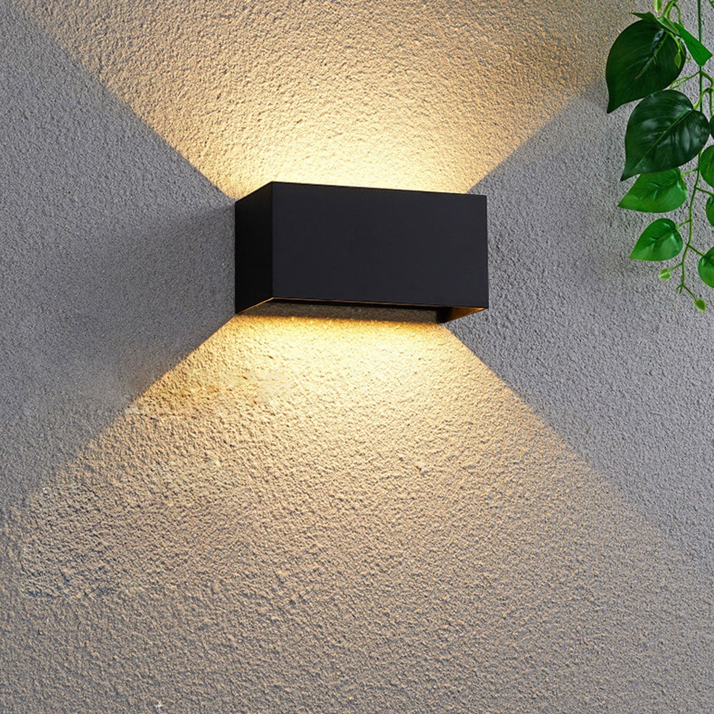 Rectangular Up Down Illuminated Outdoor Light