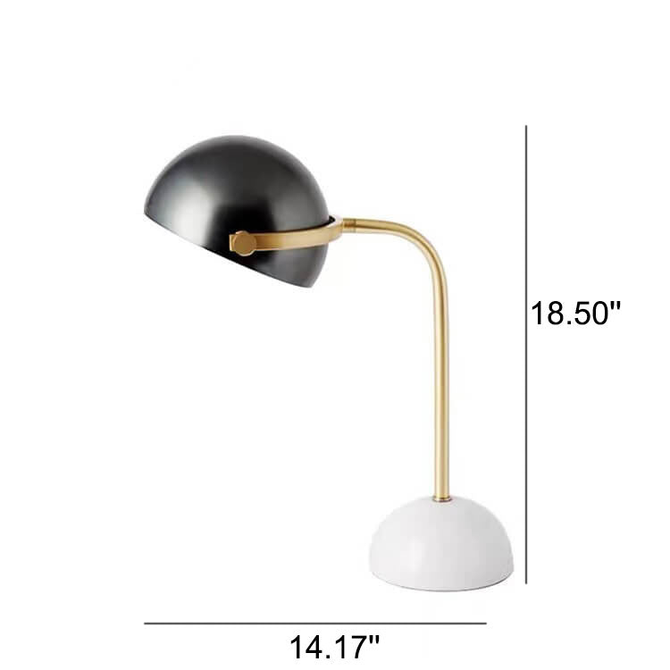 Marble Half Round Table Lamp