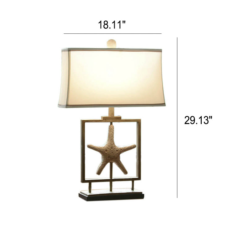 Fabric Marine Starfish Table Lamp