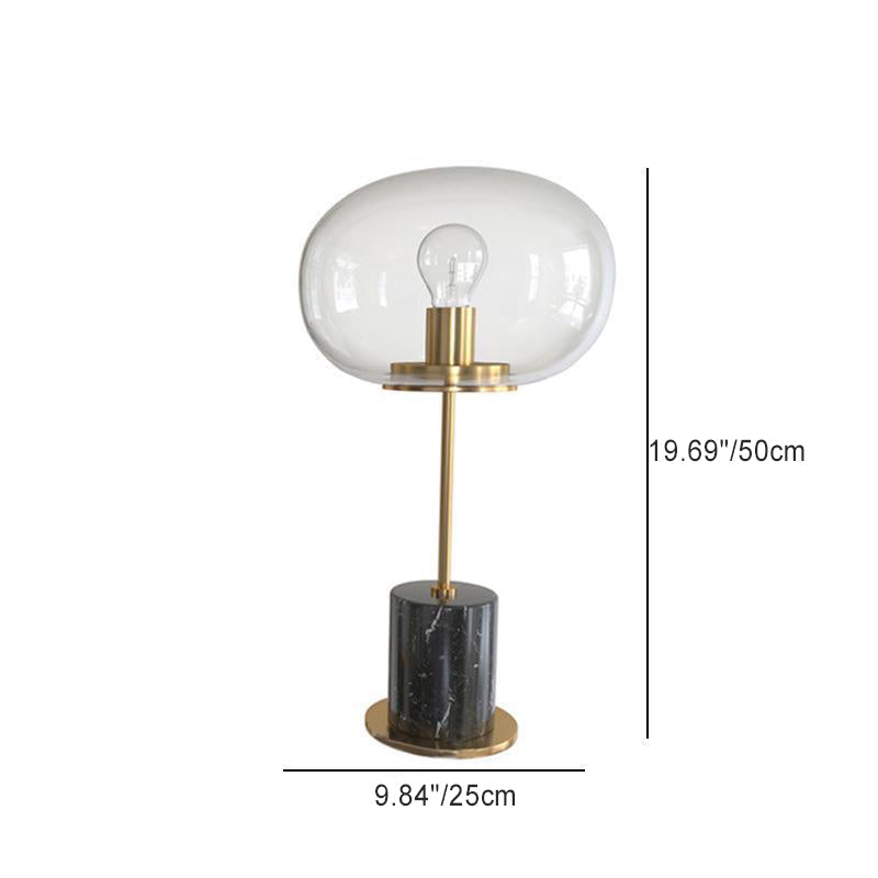 Round Ball Cylinder Marble Table Lamp