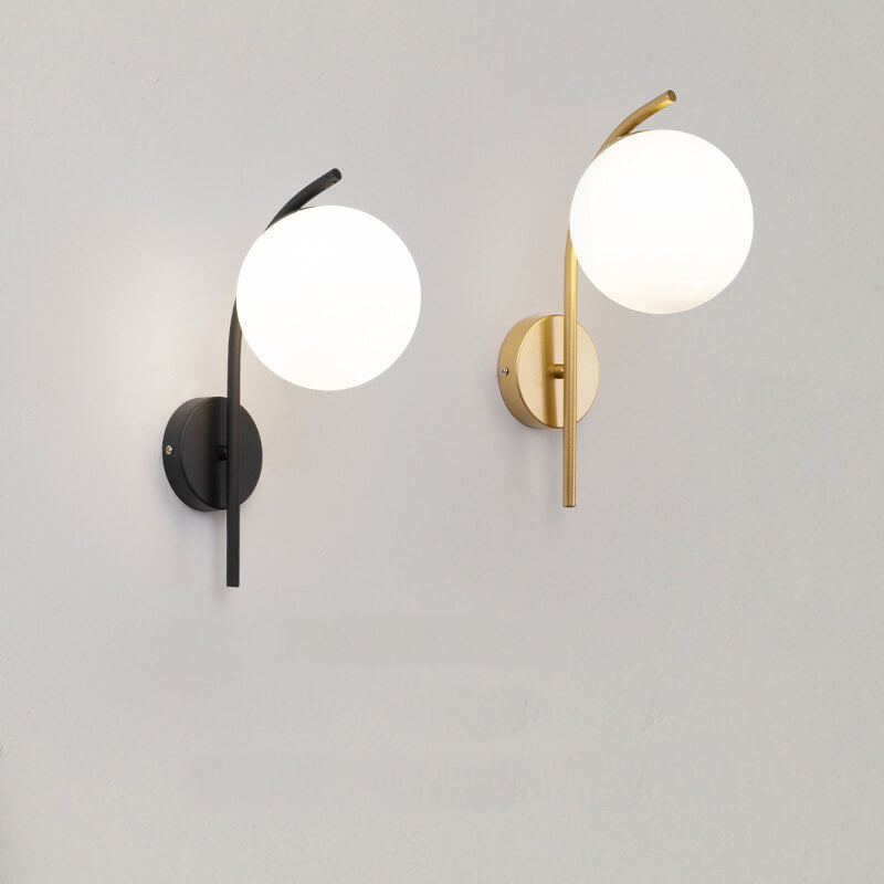 Arc Glass Globe Wall Lamp