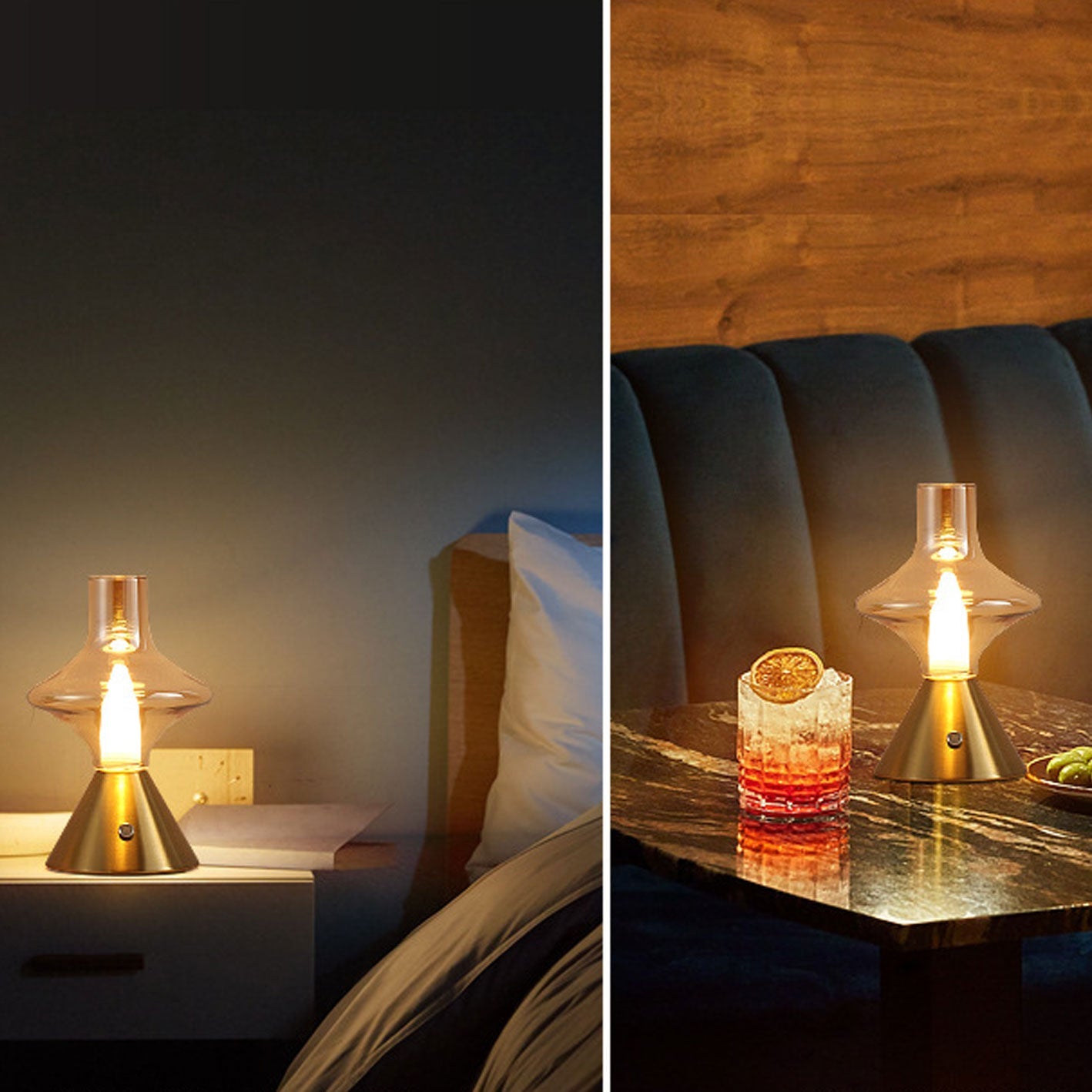 High Boron Glass Charging Table Lamp