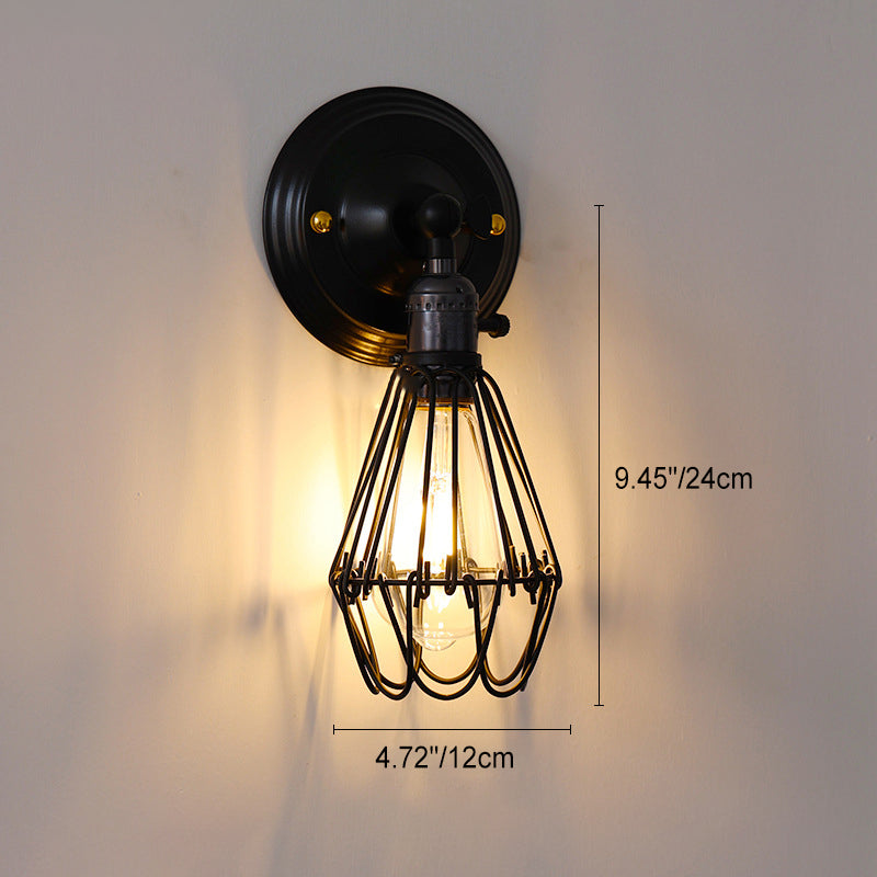 Cage Iron Living Room Wall Lamp