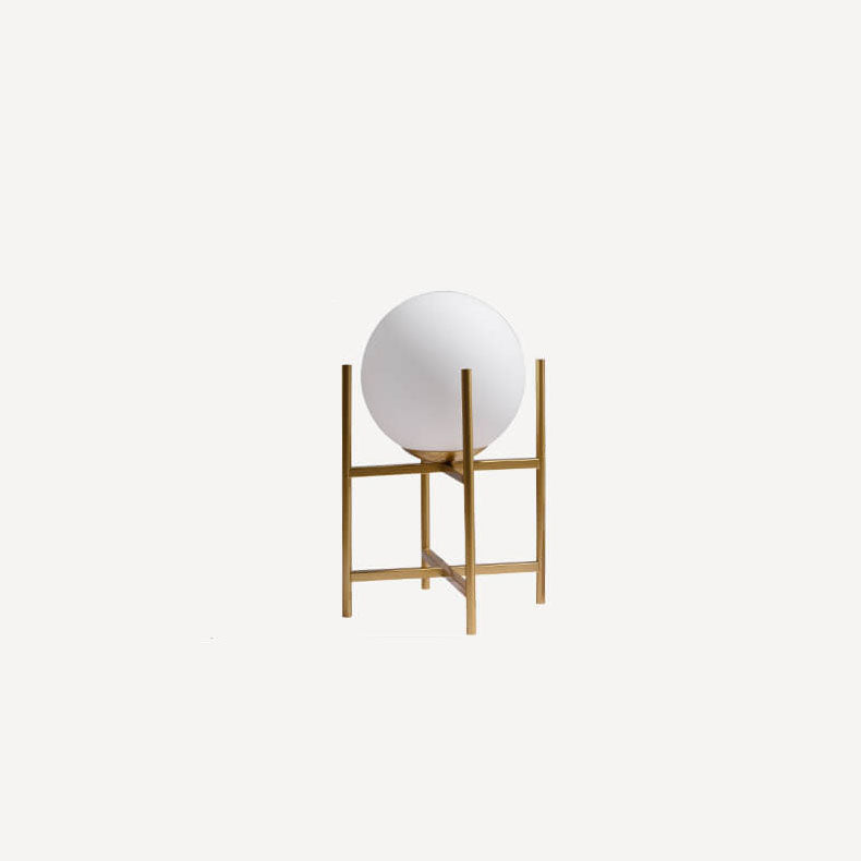 Glass Round Ball Iron Table Lamp
