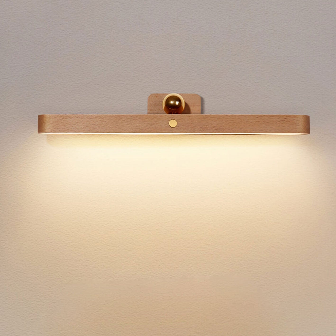 Wooden Strip Magnetic Mirror Wall Lamp