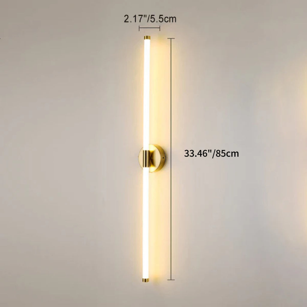 Round Long Strip Iron Wall Lamp