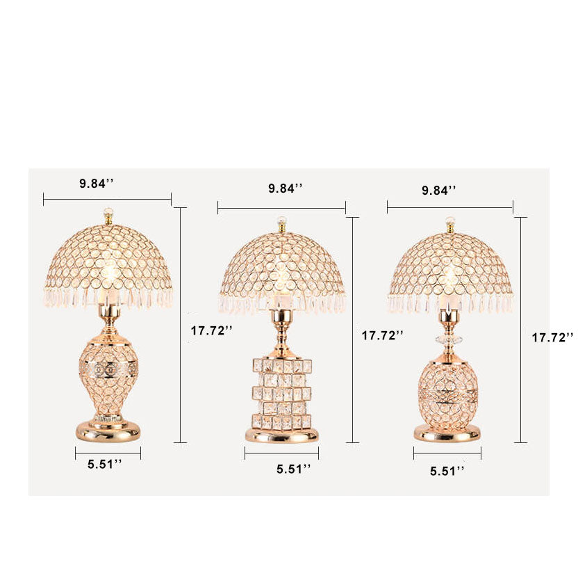 Crystal Dome Table Lamp