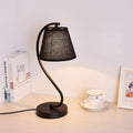 Cylinder Fabric Curved Table Lamp