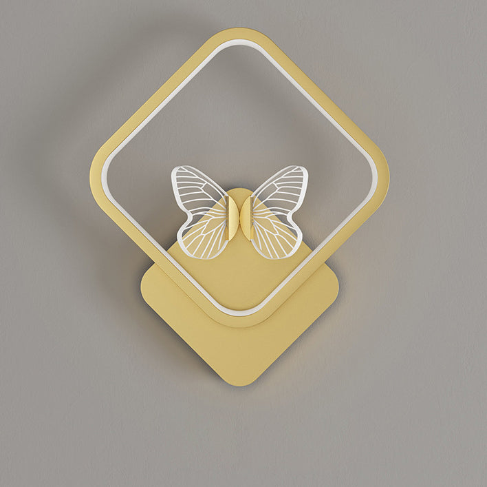 Iron Butterfly Bedroom Wall Lamp