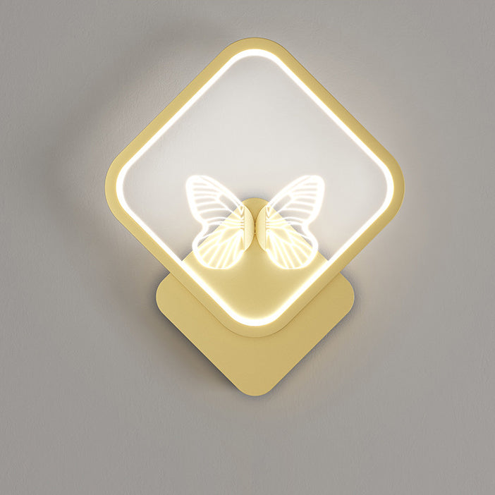 Iron Butterfly Bedroom Wall Lamp