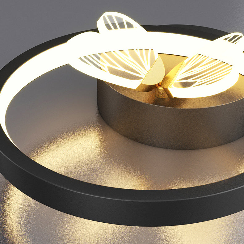 Iron Butterfly Bedroom Wall Lamp