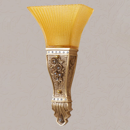 Glass Carving Resin Flared Wall Lamp