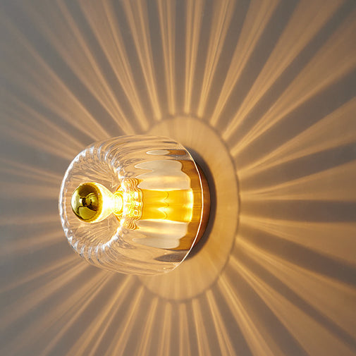 Glass Sun Shape Full Wall Lamp