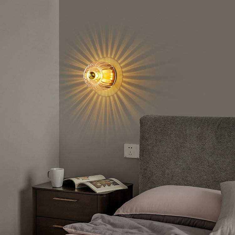 Glass Sun Shape Full Wall Lamp