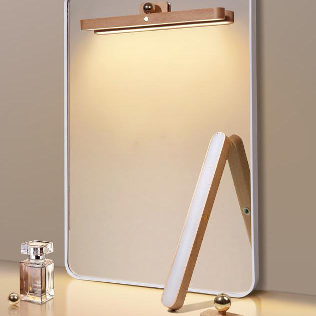 Wooden Long Bar Touch Wall Lamp