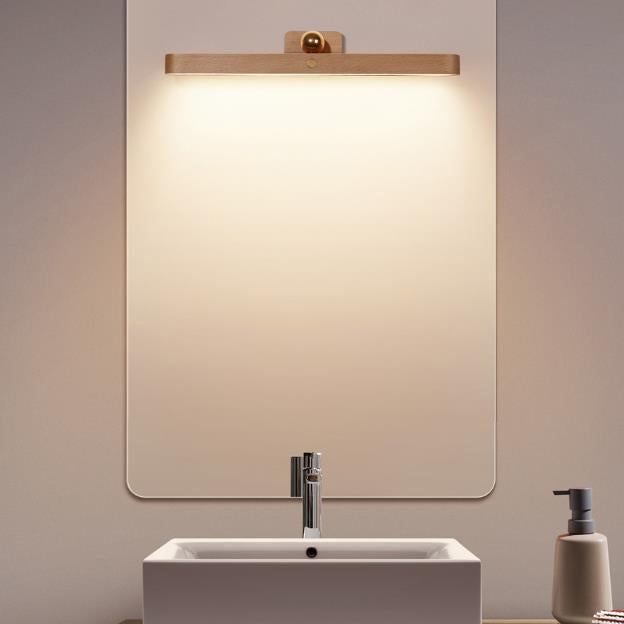 Wooden Long Bar Touch Wall Lamp