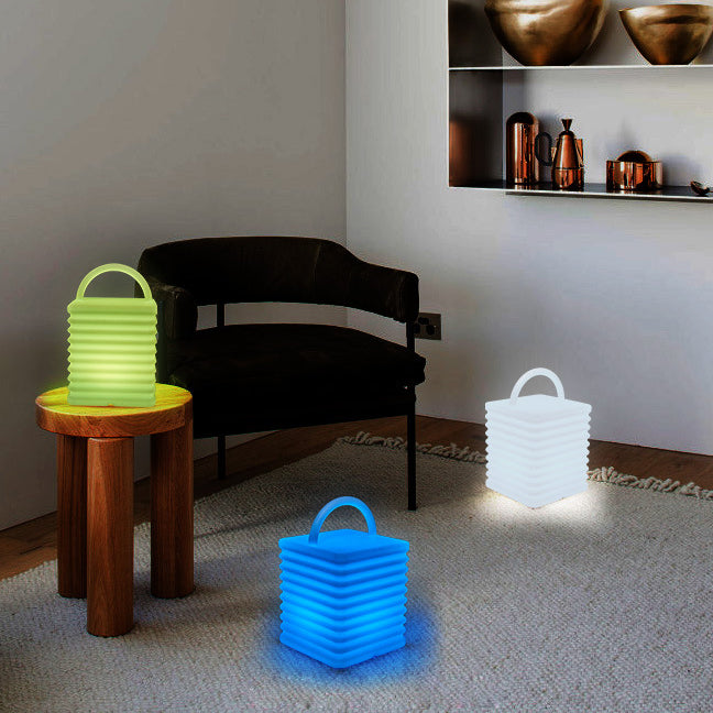 Plastic Colorful Tote Bag Table Lamp