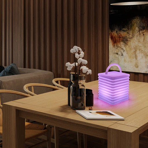 Plastic Colorful Tote Bag Table Lamp