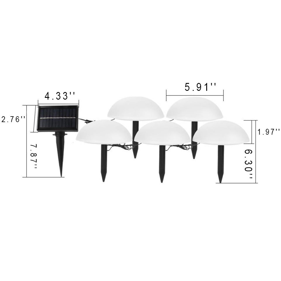 Solar 5 Half Ball Outdoor Light