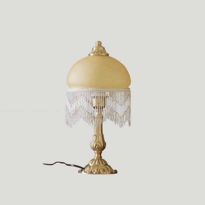 Bohemian Glass Dome Tassel Table Lamp