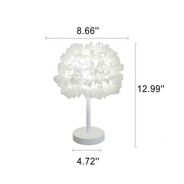 Fabric Flower Ball Table Lamp