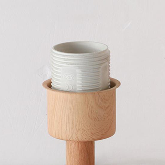 Wood Grain Fabric Table Lamp
